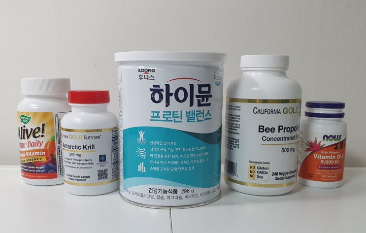  단백질분말 일동후디스 하이뮨 먹어봤습니다.