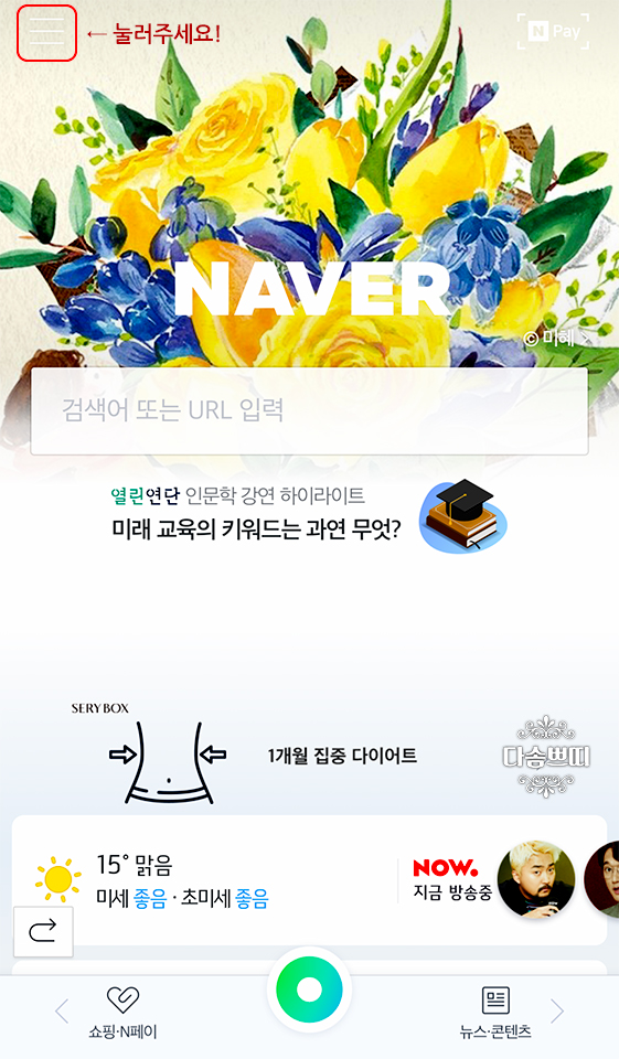  핸드폰 인터넷 네이버,다음 캐시 및 방문URL기록, 쿠키 삭제하는 법