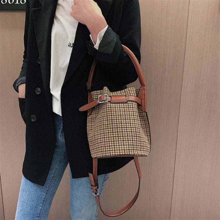  소문난 미토 셀리나 체크패턴 버킷백 23,500원 최고