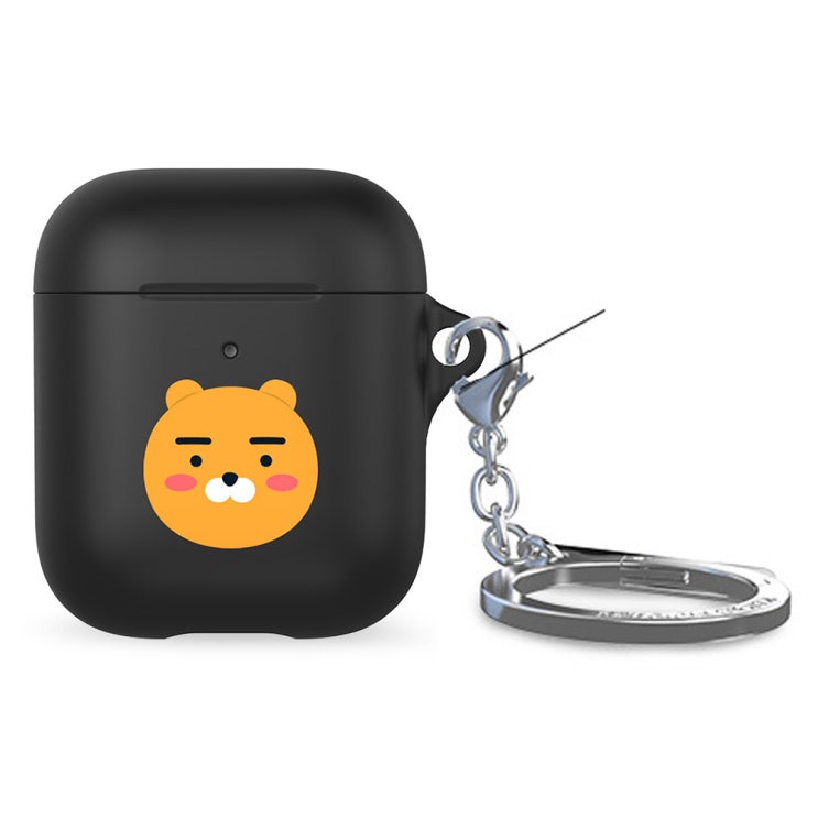  <핫딜><핫딜>가성비가 좋은 카카오프렌즈 에어팟 키링 하드케이스, 단일 상품, 블랙라이언 들여가세요~~