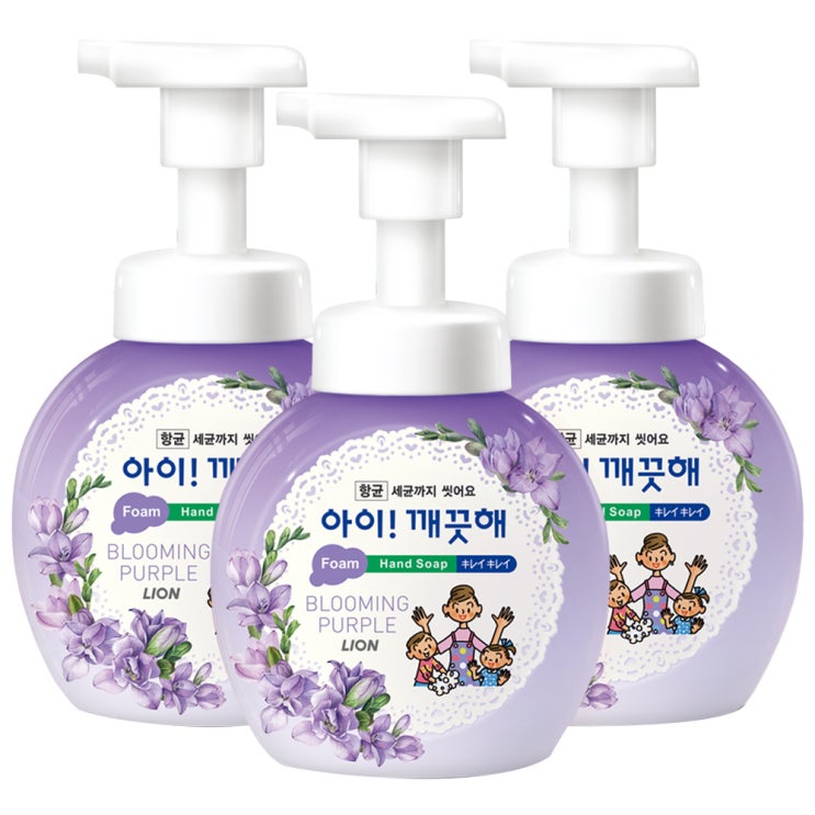 [ 제품 리뷰 ] -  아이깨끗해 블루밍 퍼플 핸드워시, 250ml, 3개입