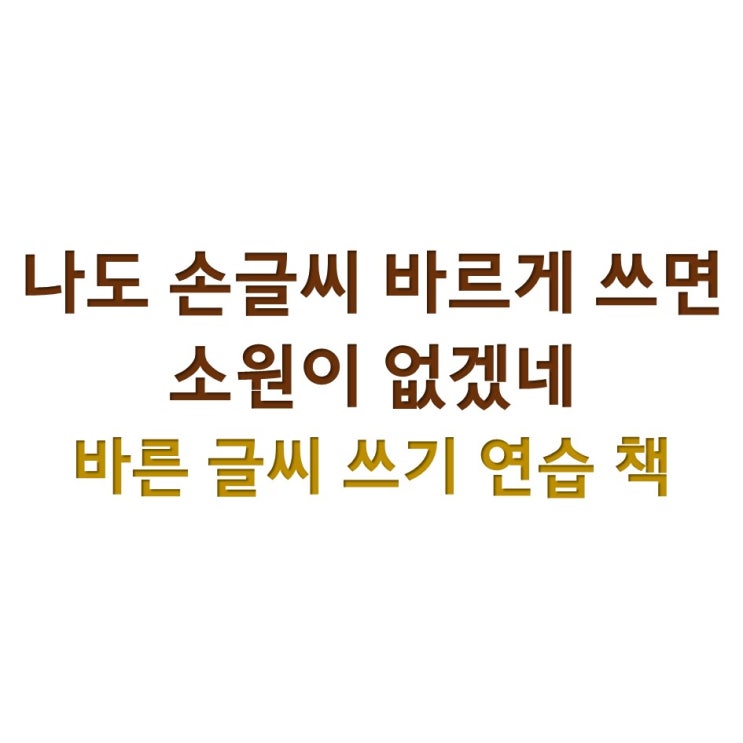  나도 손글씨 바르게 쓰면 소원이 없겠네 - 바른 글씨 쓰기 연습을 위한 책