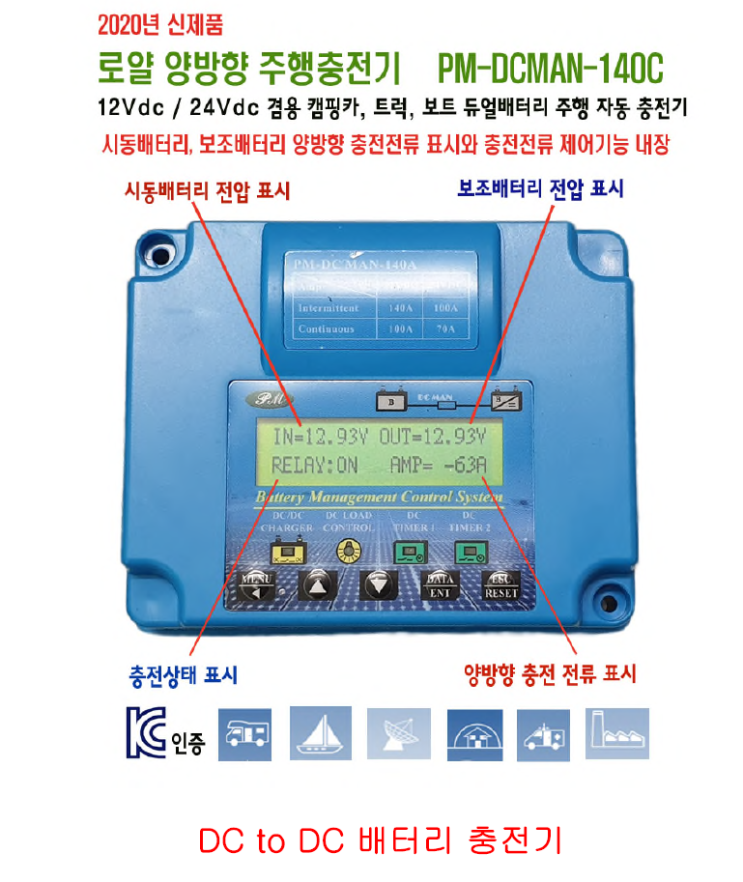  로얄 주행충전기 DC MAN 사용설명서
