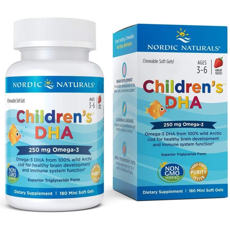  [강추] 노르딕내츄럴스 어린이 DHA 250mg 오메가-3 소프트젤 스트로베리, 180개입, 1개 가격은?
