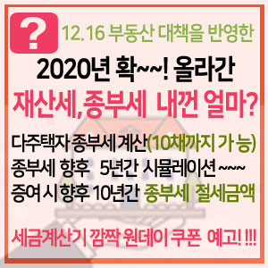  셀리몬 부동산세금계산기로 『종합부동산세 정확하게 계산하기~~~』 : 종부세,다주택자종부세,증여세,12.16대책반영