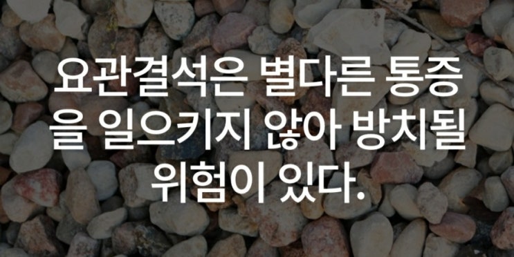  요관결석의 증상