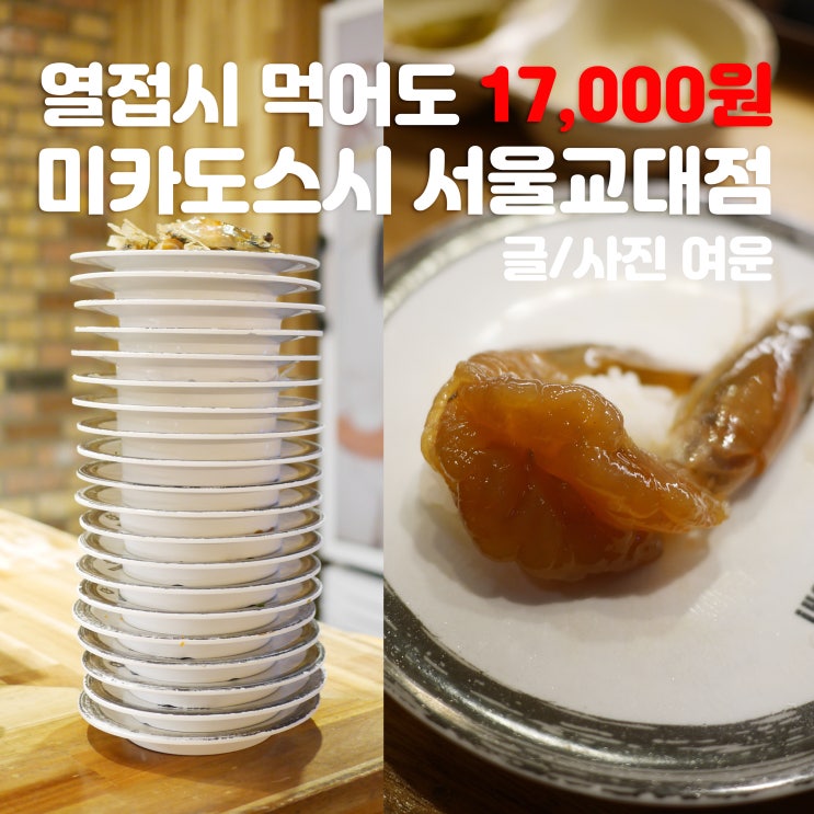 교대맛집: 미카도스시 서울교대점 열접시 먹어도 2만원이 안되는 서초동초밥집