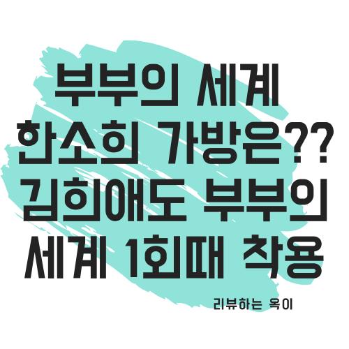  부부의세계 한소희 여다경 가방 조이그라이슨 다비 토트백