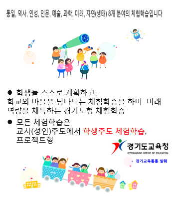 경기도 교육청 8대 분야 체험학습 진행