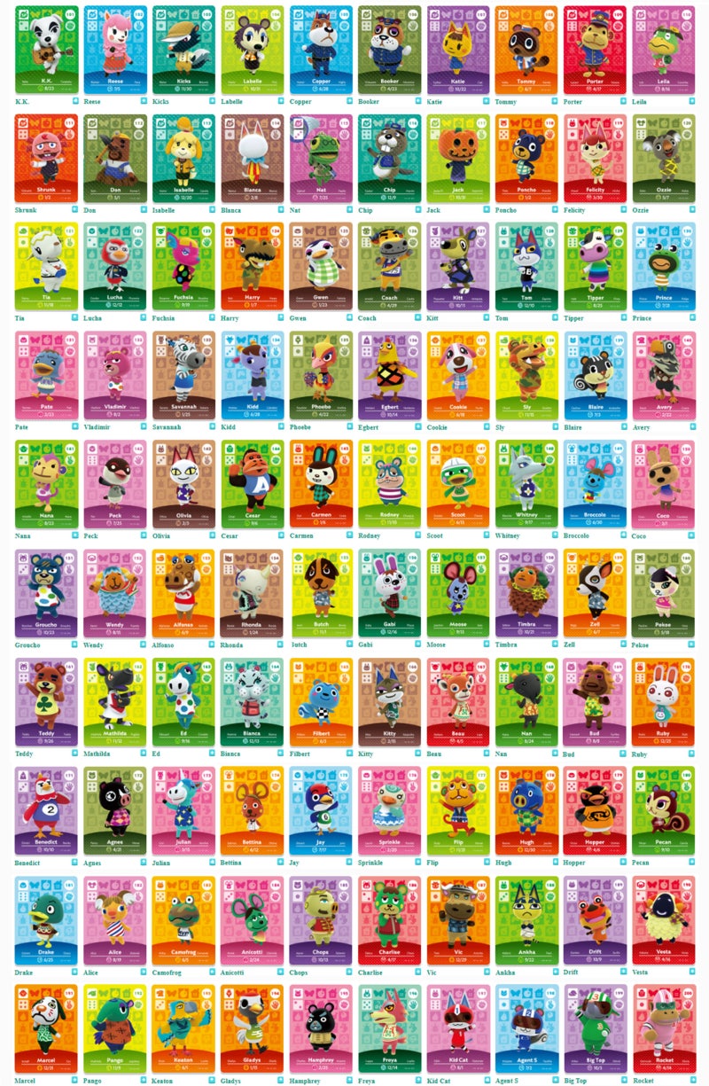 아미보] 튀동숲 모동숲 동물의 숲 아미보 카드 시리즈 모든 종류 총정리 - 1탄, 2탄, 3탄, 4탄, Amiibo+, 산리오 :  네이버 블로그