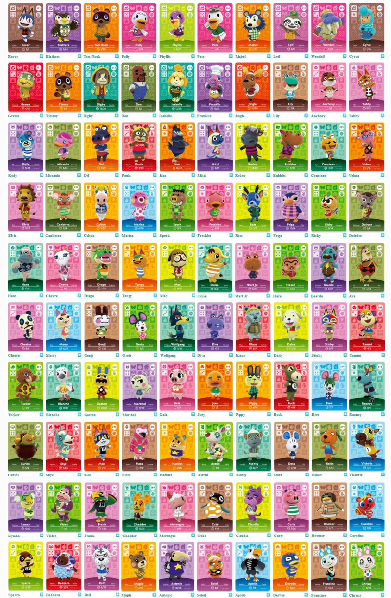 아미보] 튀동숲 모동숲 동물의 숲 아미보 카드 시리즈 모든 종류 총정리 - 1탄, 2탄, 3탄, 4탄, Amiibo+, 산리오 :  네이버 블로그