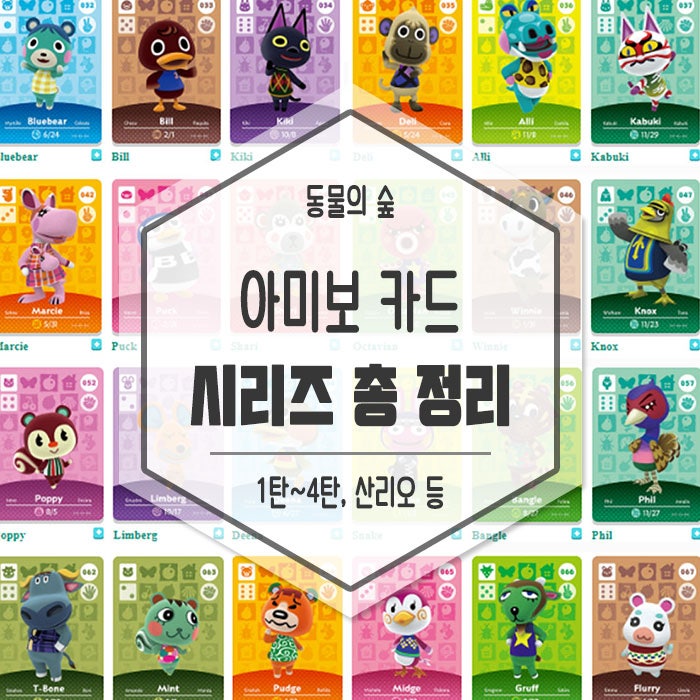 아미보] 튀동숲 모동숲 동물의 숲 아미보 카드 시리즈 모든 종류 총정리 - 1탄, 2탄, 3탄, 4탄, Amiibo+, 산리오 :  네이버 블로그