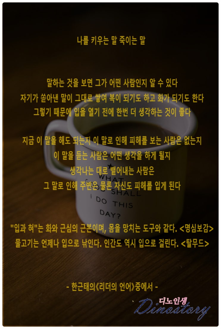  한근태의 리더의 언어(나를 키우는 말 죽인는 말)
