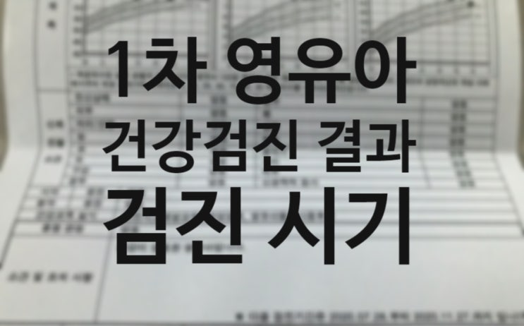 1차 영유아건강검진 결과표 보기, 영유아건강검진 시기는? 1차 영유아건강검진 결과표 보기, 영유아건강검진 시기는?
