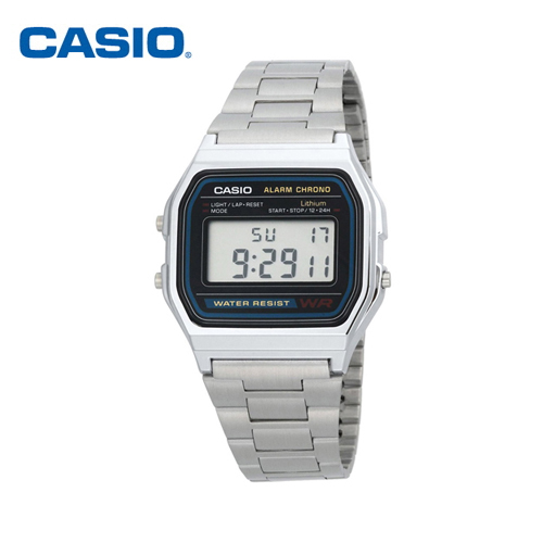 [ 리뷰 포함 ]   카시오 남여공용 메탈 디지털 명품 시계 A158WA-1DF / CASIO