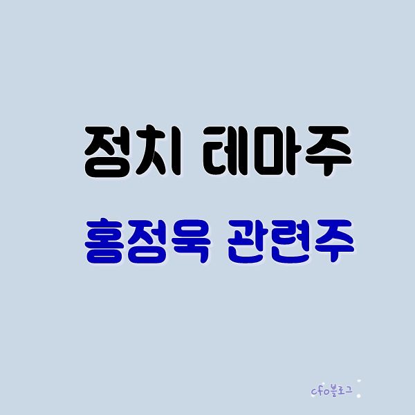 정치테마주 - 홍정욱 관련주 KNN 고려산업 금강공업..