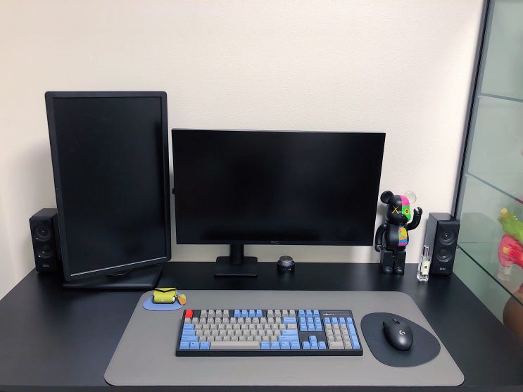  가죽 데스크매트 추가! Desk Setup 하기~ (feat. 그리디파머스)