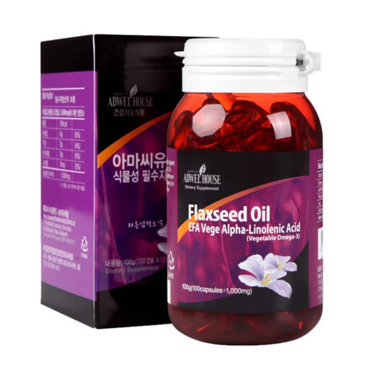  <최저가>애드웰 아마씨유 식물성 필수지방산 리놀렌산 오메가3 지방산, 100g, 1개 꿀정보예요~