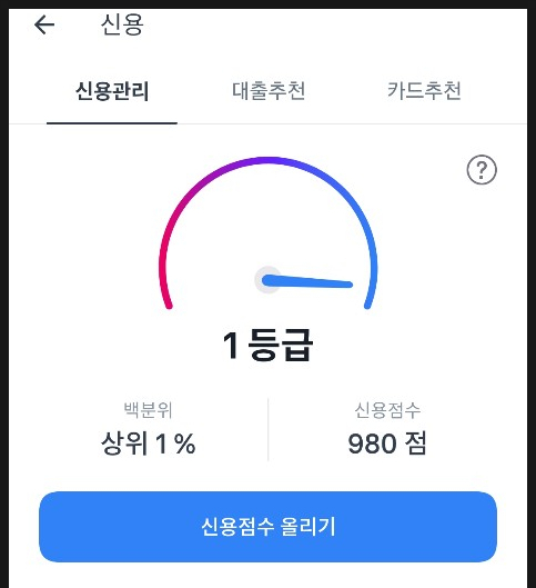  토스의 재밌는 기능. 신용점수 올리기 이용해서 1등급  한번 가봅시다.