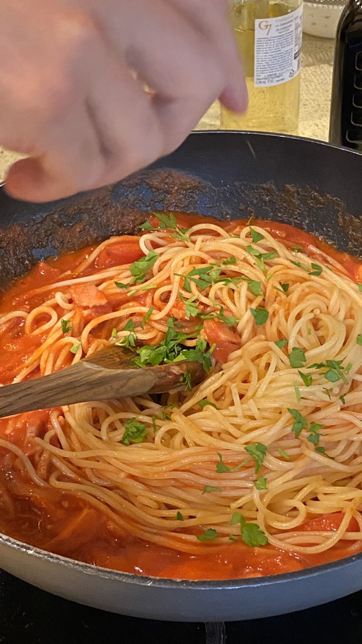 토마토 스파게티 만들기 아마트리치아나 레시피 로마의 별미 꼭 먹어봐야해요!