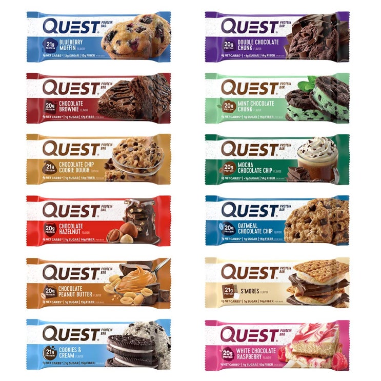 &lt;꿀딜&gt;Quest Nutrition 퀘스트 뉴트리션 퀘스트뉴트리션 프로틴 바 얼티메이트 버라이어티팩 2.12oz(60g)12개, 1팩 최저가 정보 공유