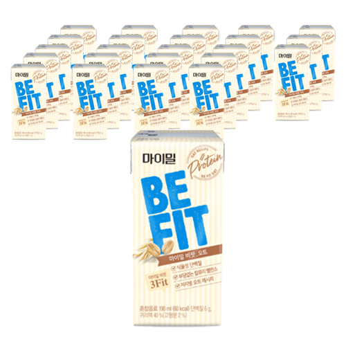  <최저가>마이밀 BE FIT 오트 식물성 단백질 음료, 190ml, 24개 꿀정보예요~