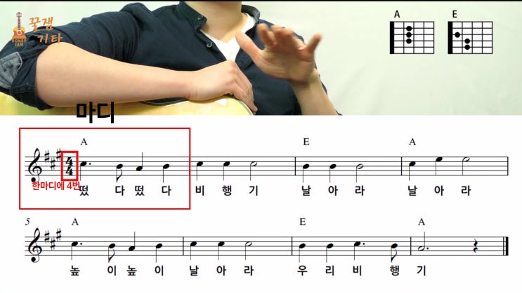  [기타독학#2] 코드표(다이어그램)보는법, 악보보는법,코드를 잡는 좋은 자세,그리고 연주