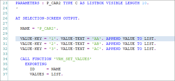 [SAP ABAP] LIST BOX : 네이버 블로그
