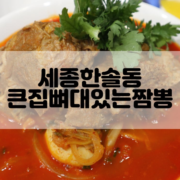 (세종한솔동맛집) 세종시중국집 이것은 뼈해장국인가 짬뽕인가 큰집뼈대있는짬뽕