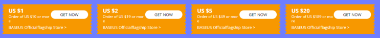  알리익스프레스 5월 쿠폰 $1~$20달러: 폰 관련 엑세서리들! (바세우스, Baseus)