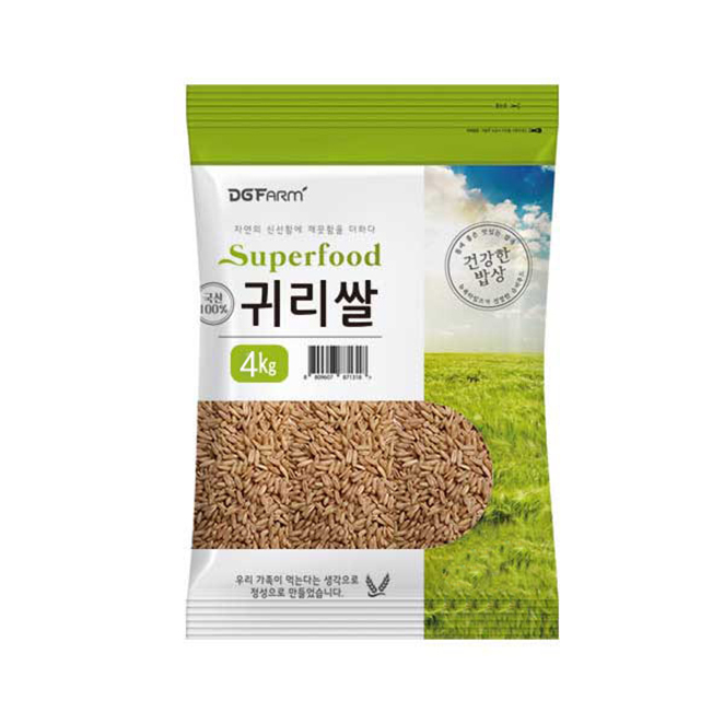 [강추] 2019년 햇곡 대구농산 국산 귀리쌀, 4kg, 1개 가격은?