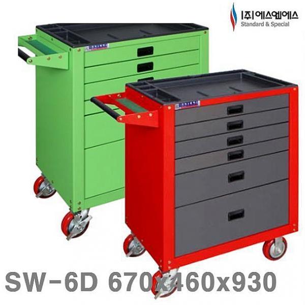  <꿀딜>주식회사크레피 에스엔에스 서랍형이동공구함 SW-6D 670x460x930 300kg SS41종 Steel Plate 공구함 공구선반 최저가 정보 공유