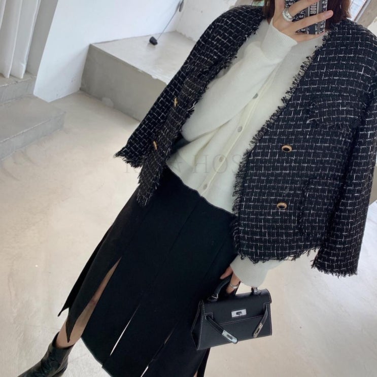 [강추] kirahosi 스타일리시 트위드 자켓 여성 슬림 숏 아우터 춘추 524호+덧신증정 AU77ryj2 가격은?