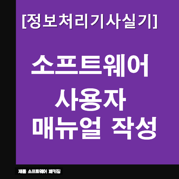  정보처리실기 소프트웨어 사용자 매뉴얼 작성 : 요약과 문제