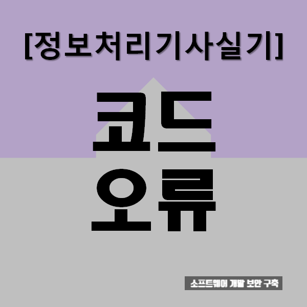  정보처리기사실기  코드 오류 : 요점정리와 문제