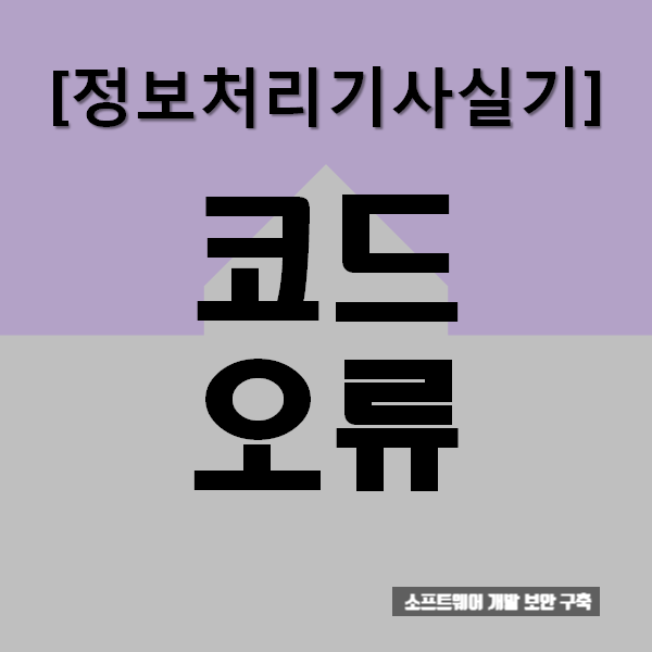 정보처리기사실기  코드 오류 : 요점정리와 문제