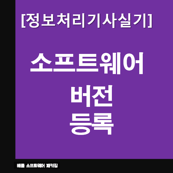  정보처리기사실기 소프트웨어 버전 등록 : 요약과 문제