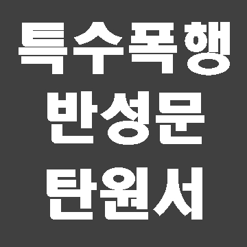  특수폭행죄 반성문 탄원서 작성 사례