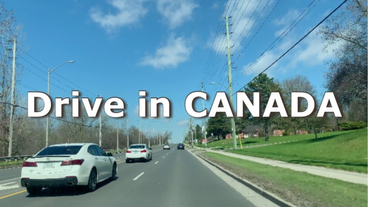 캐나다 거리와 평온한 마을 풍경 드리이브 영상