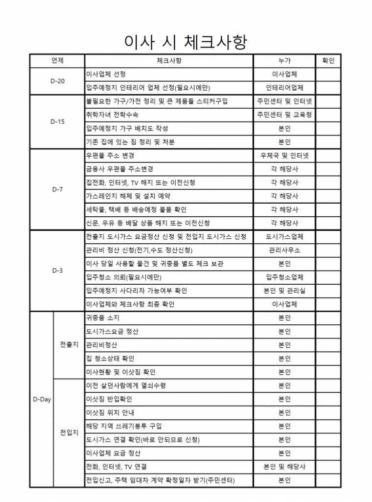  꿀팁20-이사 시 체크사항