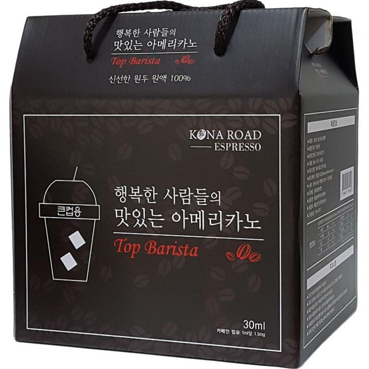  [강추] 도매플러스 행복한 사람들의 맛있는 아메리카노 30mlX72 큰컵용 로스팅 홀빈, 1, 해당상품 가격은?