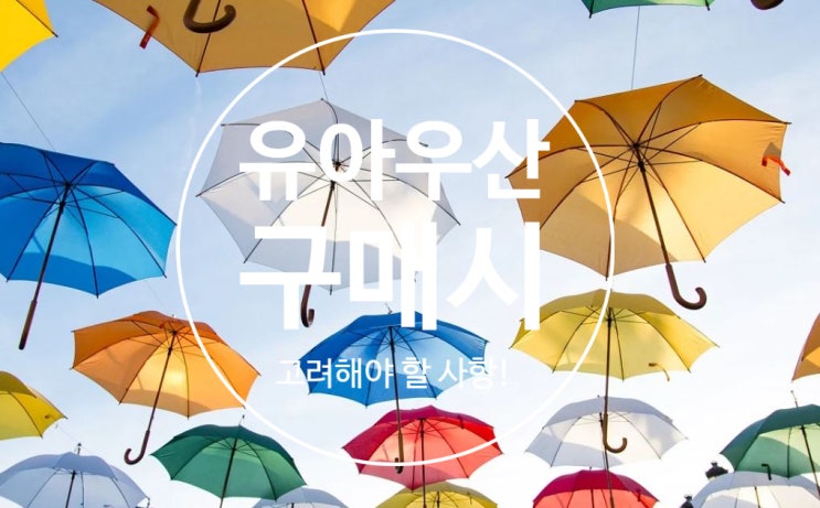  유아 우산 구매시 고려해야 할 사항 4가지!!
