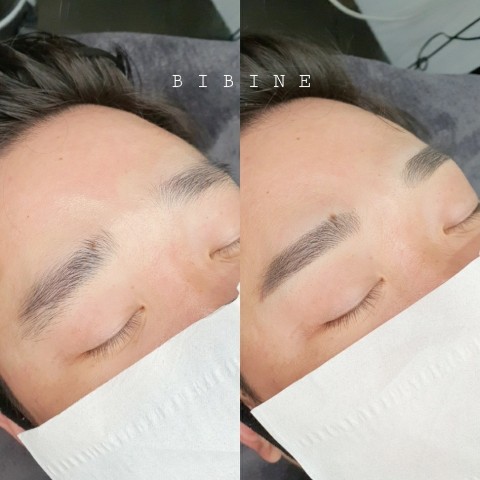  <남자눈썹문신전문 왕십리비비네>쳐진남자눈썹문신 직후 후기 무통눈썹문신전문 비비네에서~!