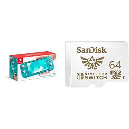  [강추] Nintendo Switch Lite-닌텐도 스위치 용 SanDisk 64GB MicroSDXC UHS-I 카드가 장착 된 청록색 PROD126000, 상세 설명 참조0 가격은?
