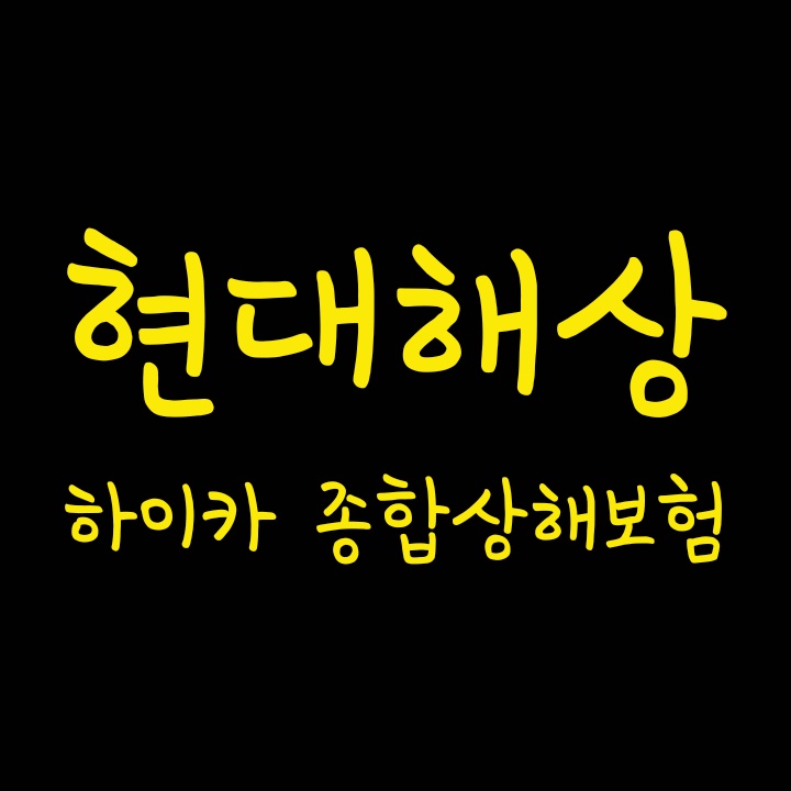 현대해상 하이카 종합상해보험