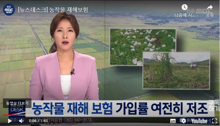 MBC NEWS[데스크] 농작물 재해보험