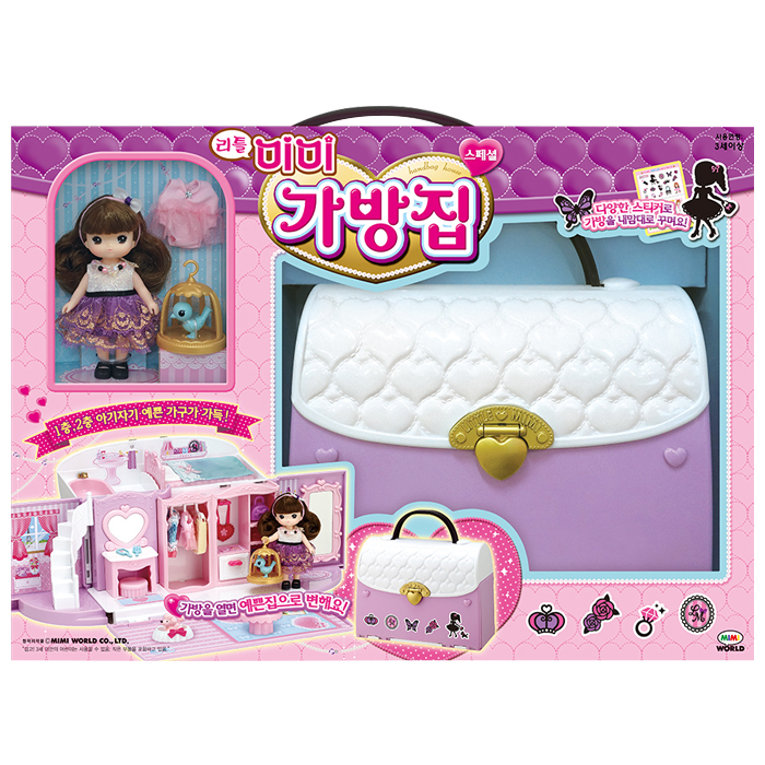  <핫딜><핫딜>가성비가 좋은 미미월드 리틀미미 가방집 스페셜 역할놀이, 혼합 색상 들여가세요~~