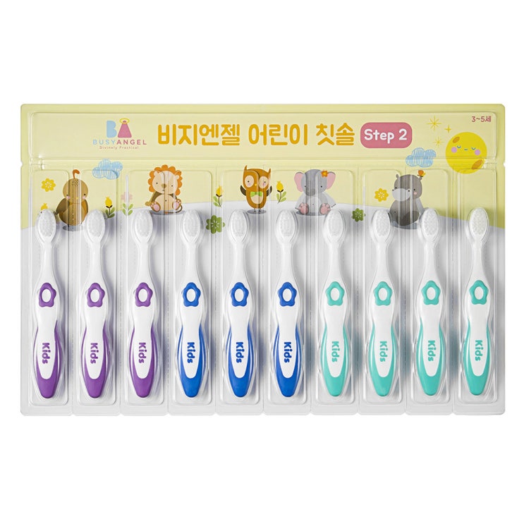  <최저가>비지엔젤 유아 칫솔 2단계, 혼합 색상, 10개입 꿀정보예요~