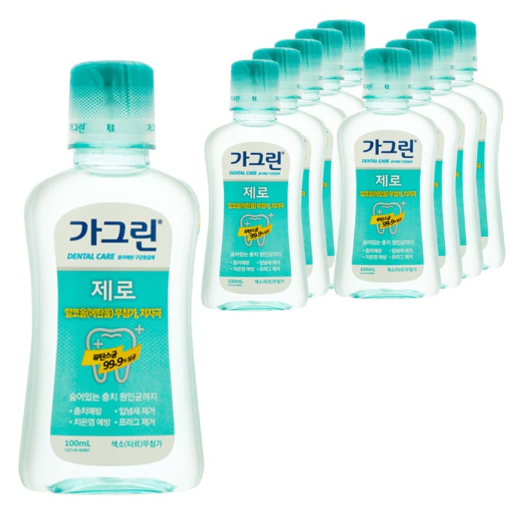 (로켓배송)가그린 제로 구강청결제, 100ml, 10개 추천해요 (로켓배송)가그린 제로 구강청결제, 100ml, 10개 추천해요