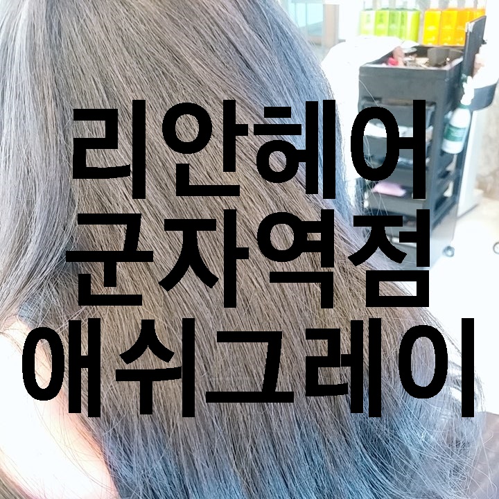  리안헤어 군자역점 애쉬그레이 염색후기